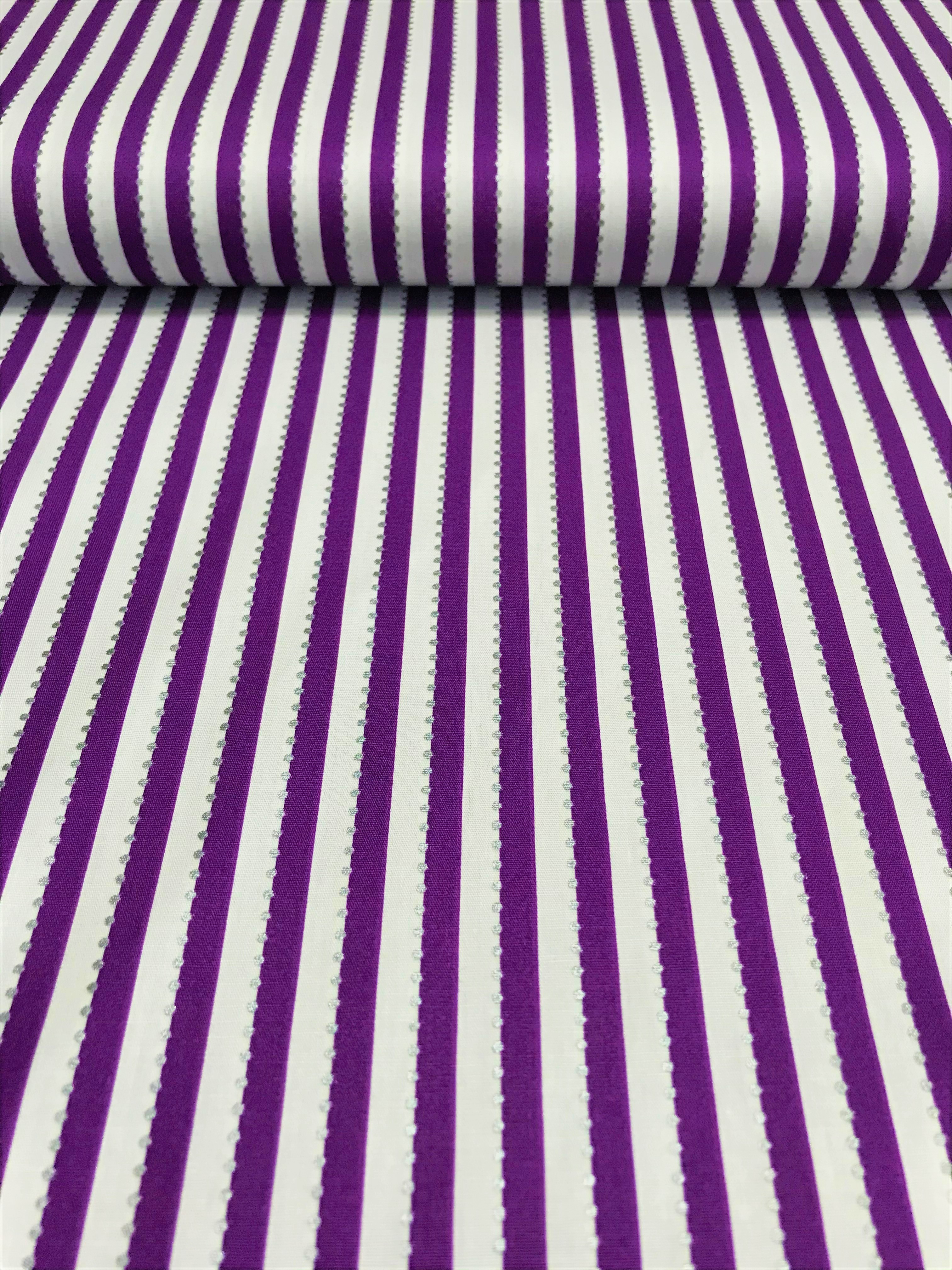 Coton Formes Géométriques-lignes verticales,mauves-6301-549